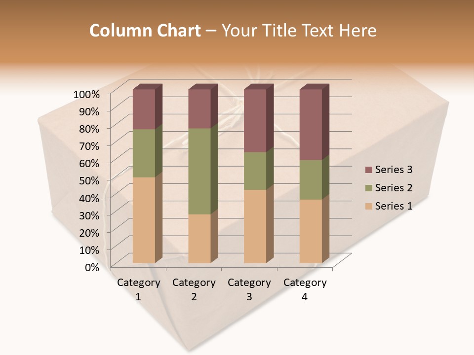 A Brown Box With A Brown String Tied Around It PowerPoint Template