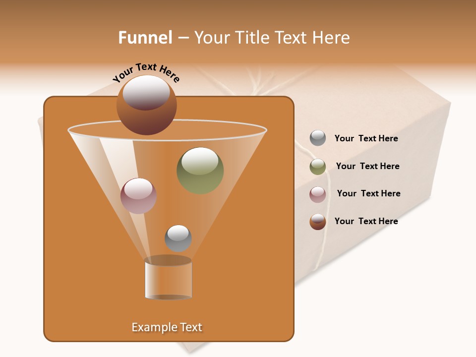 A Brown Box With A Brown String Tied Around It PowerPoint Template