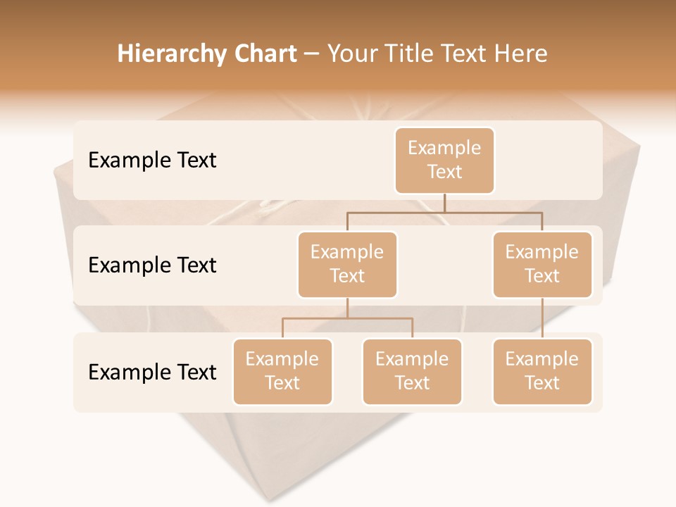 A Brown Box With A Brown String Tied Around It PowerPoint Template