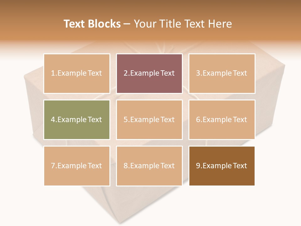 A Brown Box With A Brown String Tied Around It PowerPoint Template