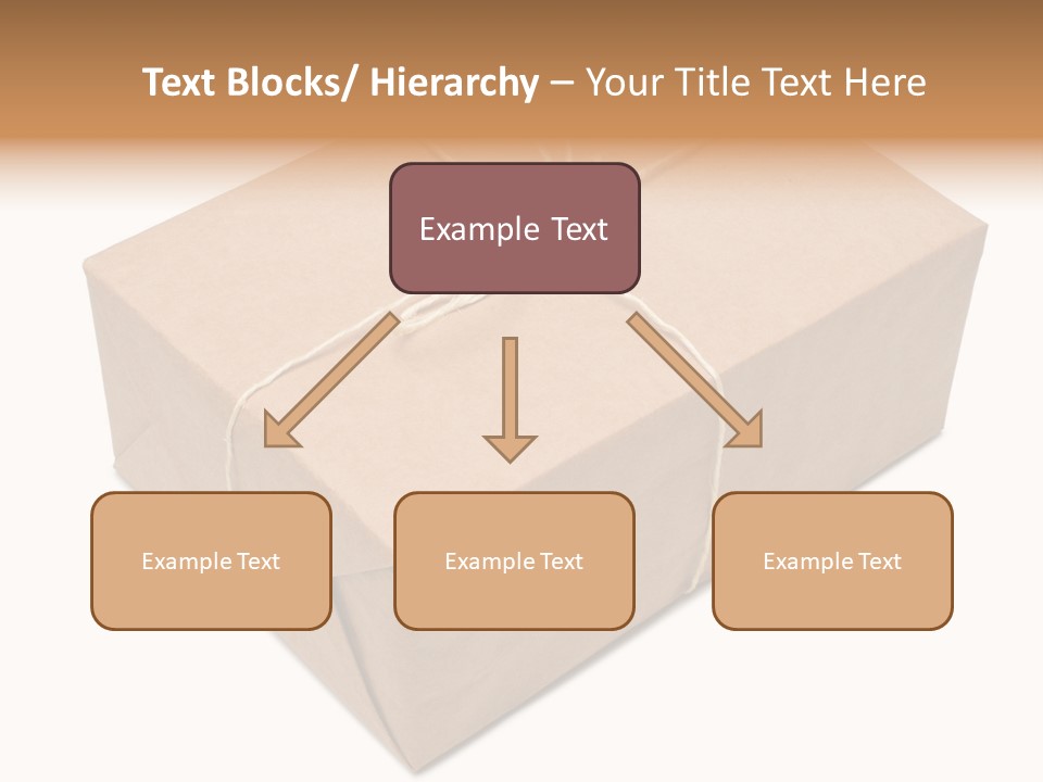 A Brown Box With A Brown String Tied Around It PowerPoint Template