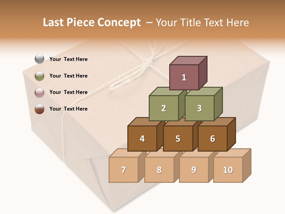 A Brown Box With A Brown String Tied Around It PowerPoint Template