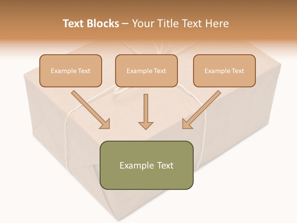 A Brown Box With A Brown String Tied Around It PowerPoint Template