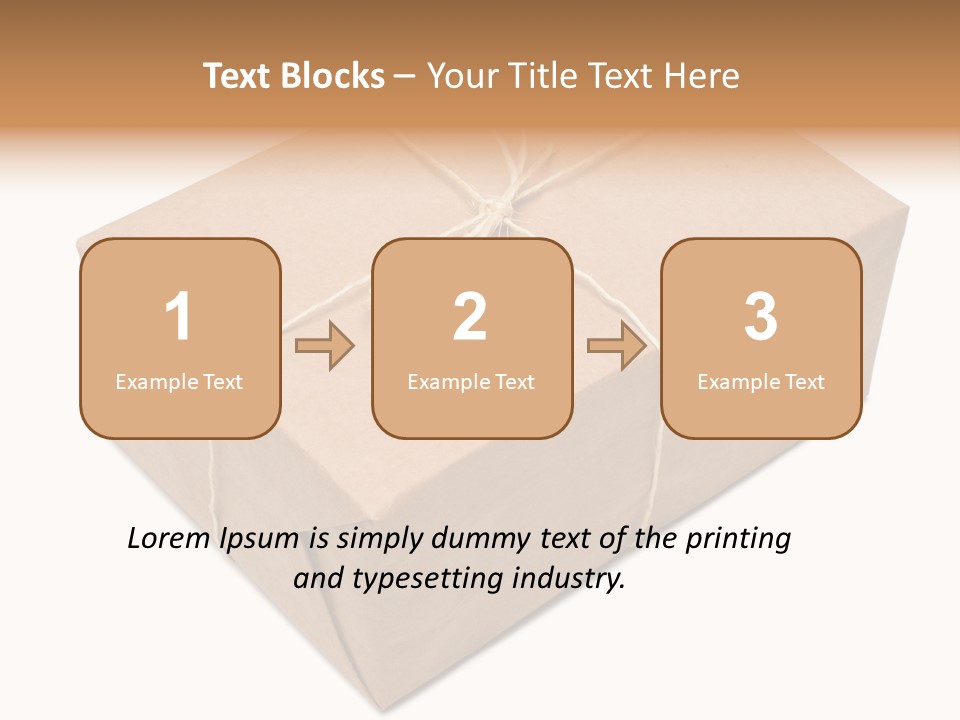 A Brown Box With A Brown String Tied Around It PowerPoint Template