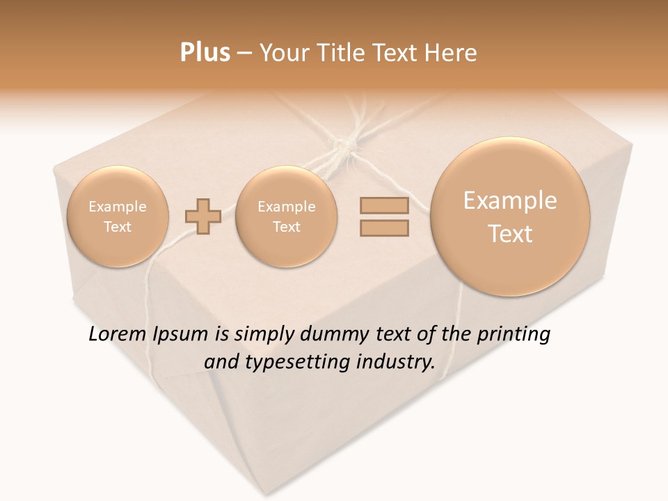 A Brown Box With A Brown String Tied Around It PowerPoint Template