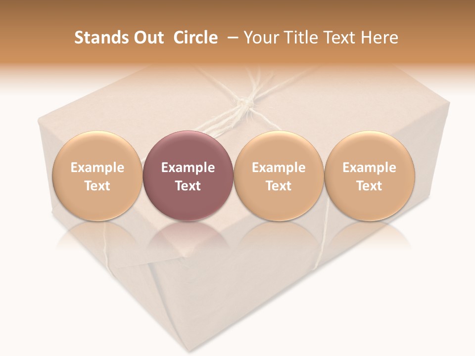 A Brown Box With A Brown String Tied Around It PowerPoint Template