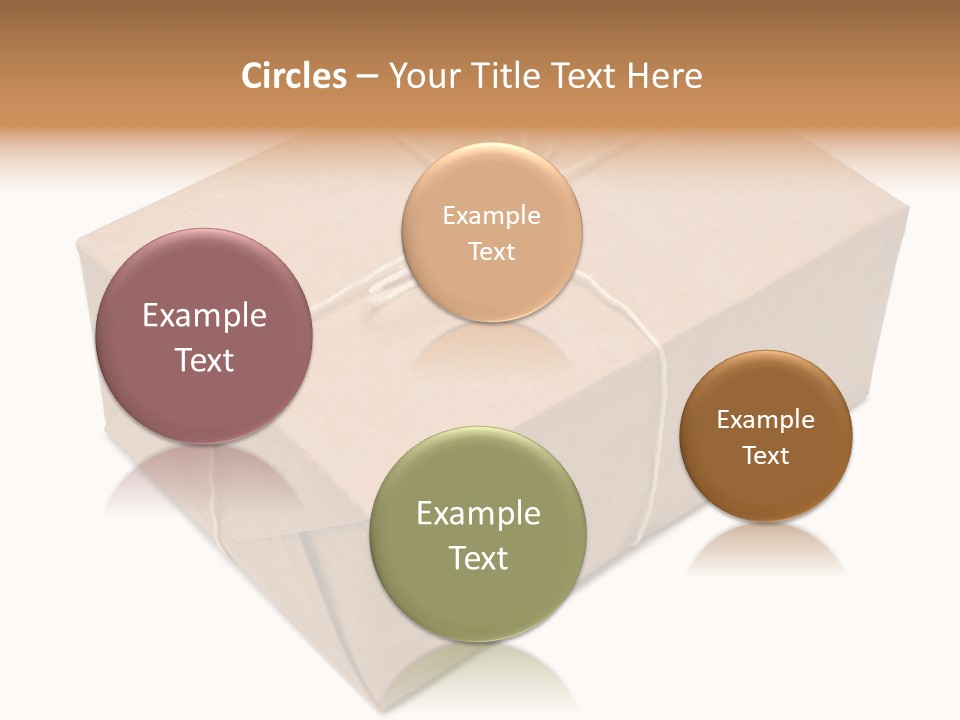 A Brown Box With A Brown String Tied Around It PowerPoint Template