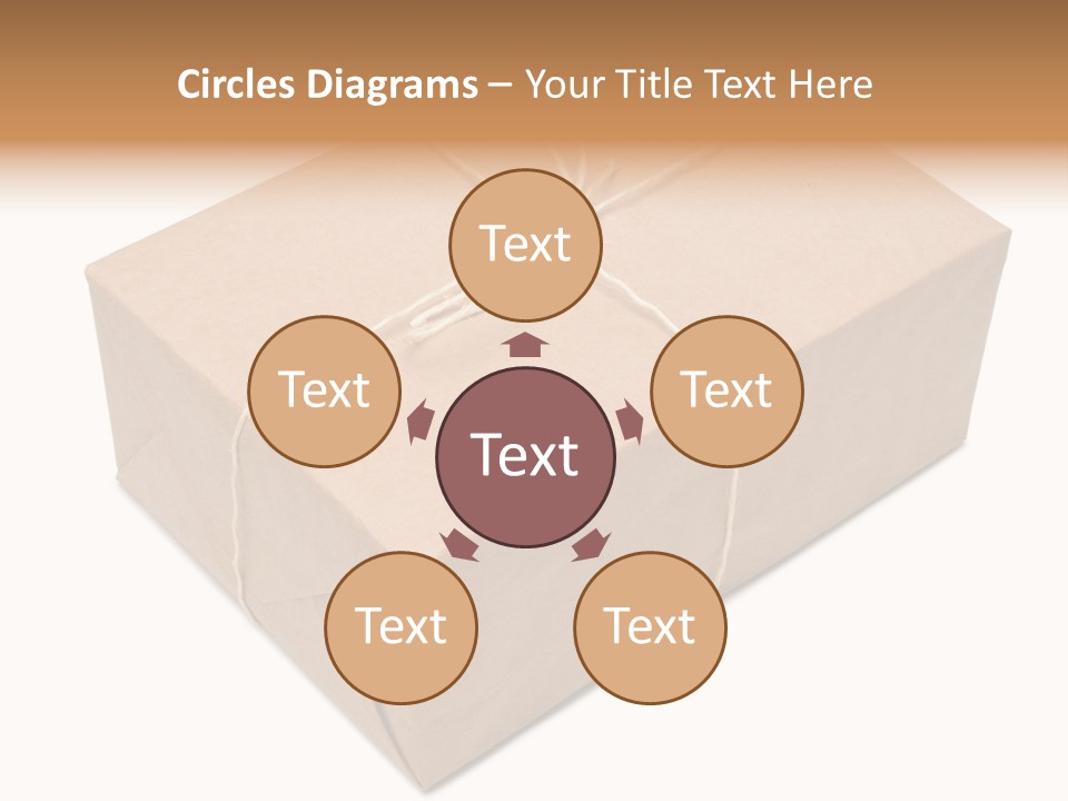 A Brown Box With A Brown String Tied Around It PowerPoint Template