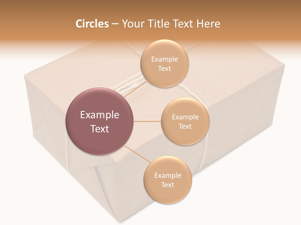 A Brown Box With A Brown String Tied Around It PowerPoint Template