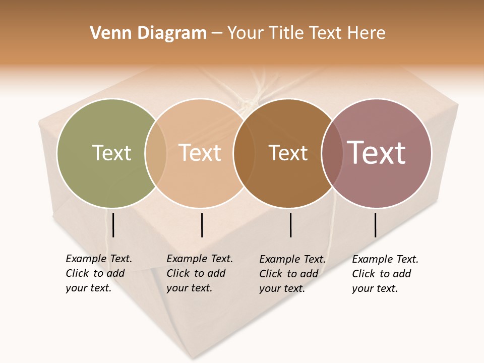 A Brown Box With A Brown String Tied Around It PowerPoint Template