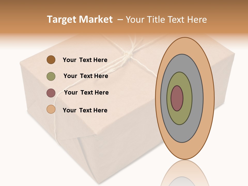 A Brown Box With A Brown String Tied Around It PowerPoint Template