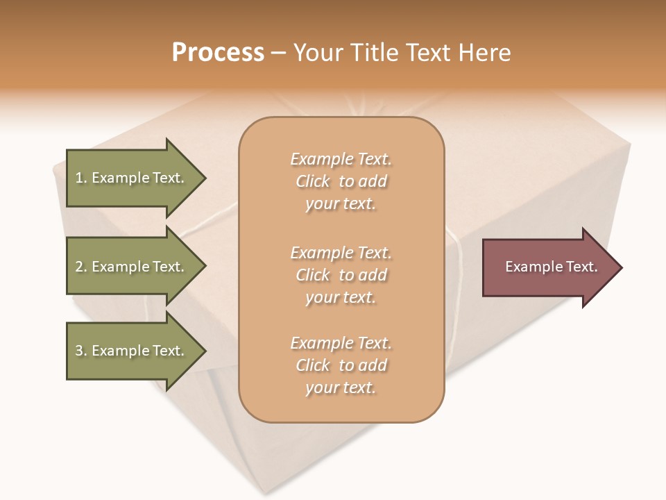 A Brown Box With A Brown String Tied Around It PowerPoint Template