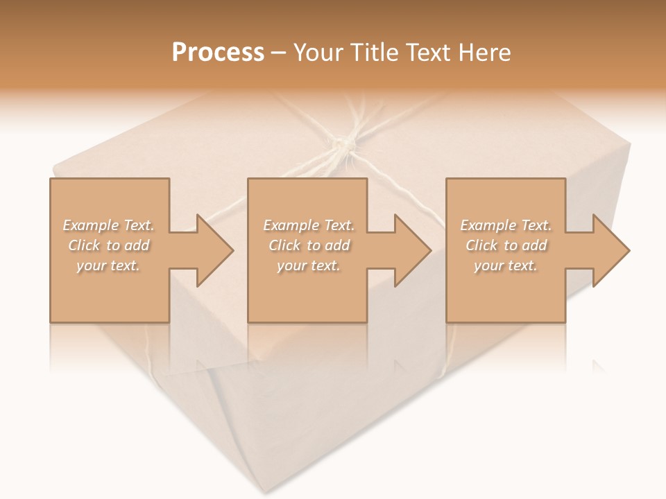 A Brown Box With A Brown String Tied Around It PowerPoint Template