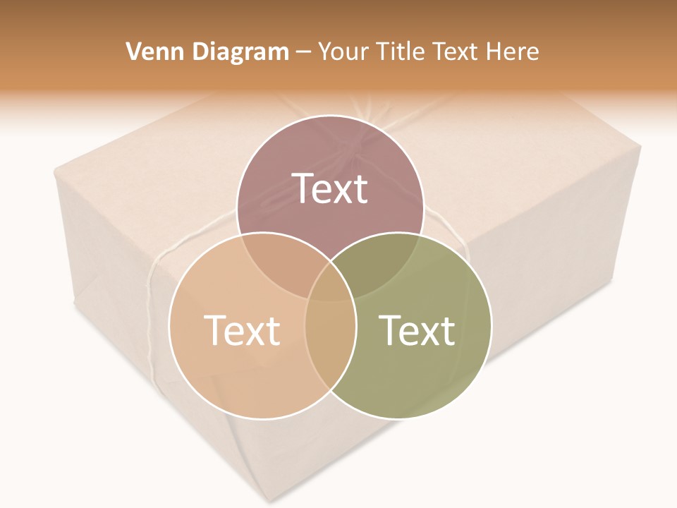 A Brown Box With A Brown String Tied Around It PowerPoint Template