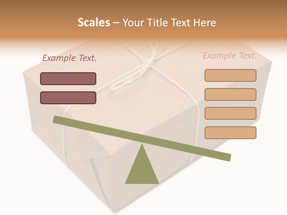A Brown Box With A Brown String Tied Around It PowerPoint Template