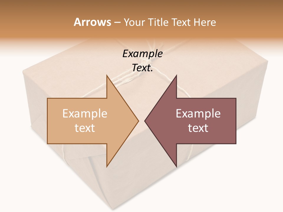 A Brown Box With A Brown String Tied Around It PowerPoint Template