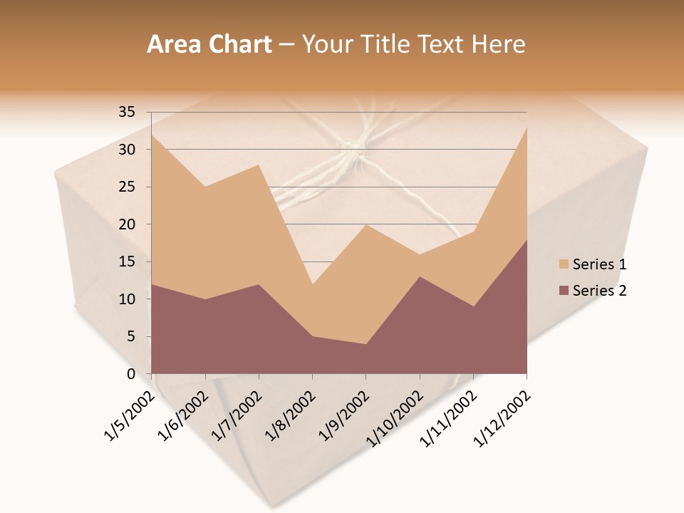 A Brown Box With A Brown String Tied Around It PowerPoint Template