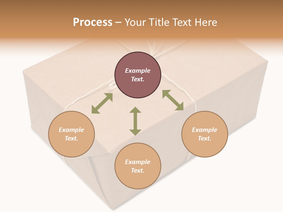 A Brown Box With A Brown String Tied Around It PowerPoint Template