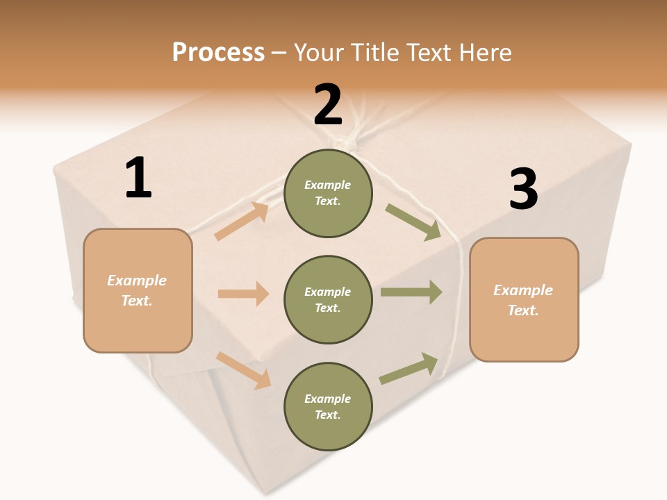 A Brown Box With A Brown String Tied Around It PowerPoint Template