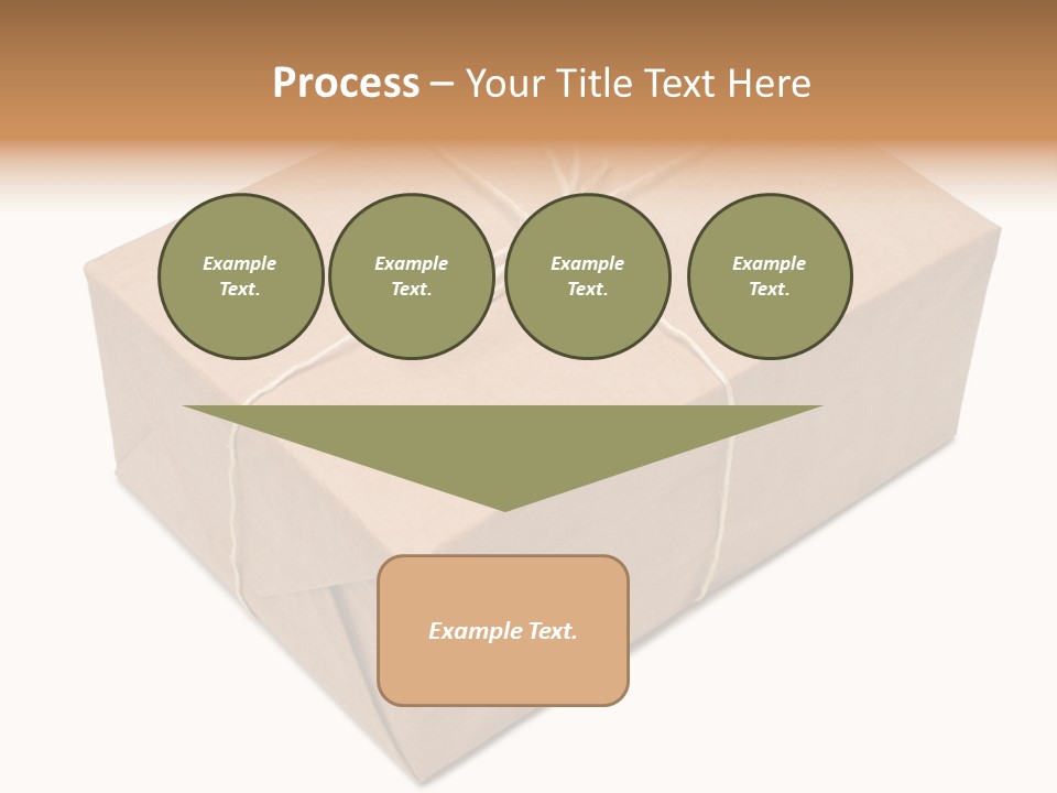 A Brown Box With A Brown String Tied Around It PowerPoint Template