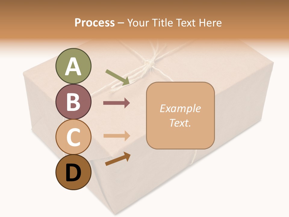 A Brown Box With A Brown String Tied Around It PowerPoint Template