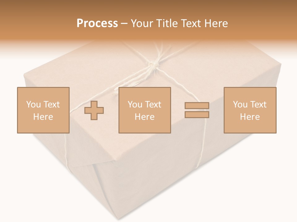 A Brown Box With A Brown String Tied Around It PowerPoint Template