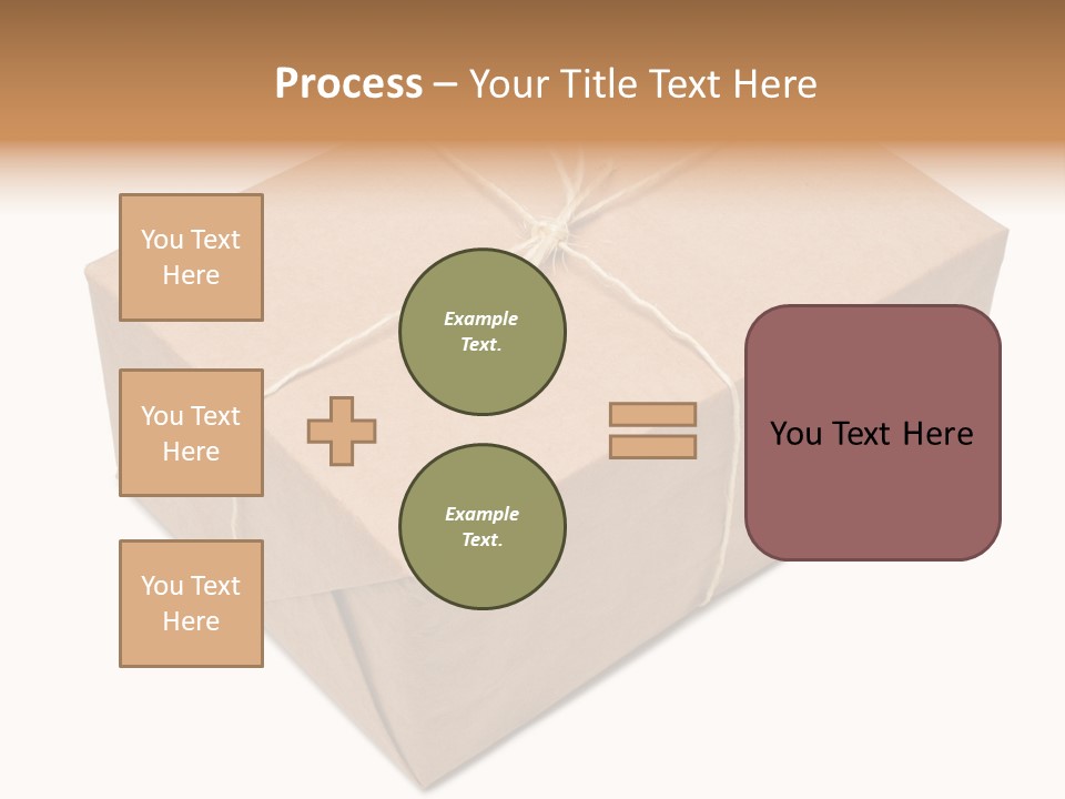 A Brown Box With A Brown String Tied Around It PowerPoint Template