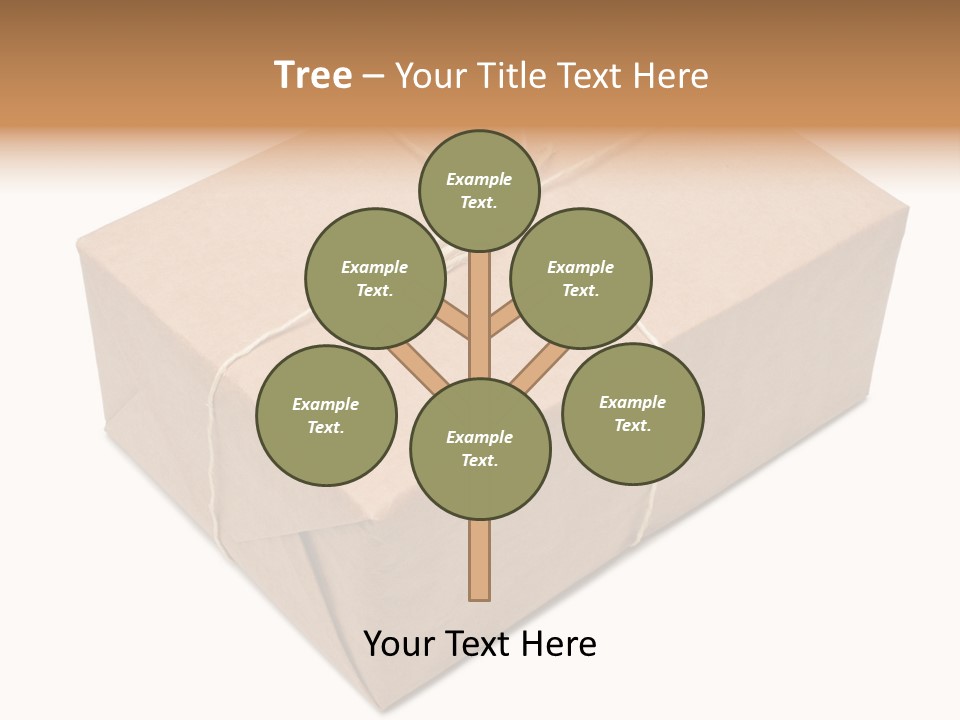 A Brown Box With A Brown String Tied Around It PowerPoint Template