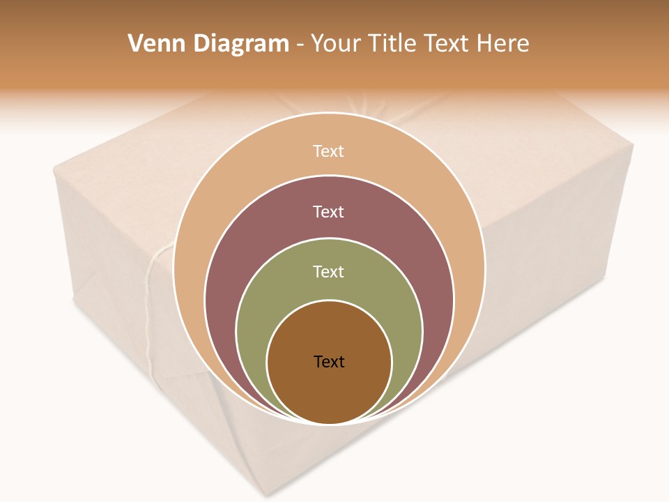 A Brown Box With A Brown String Tied Around It PowerPoint Template