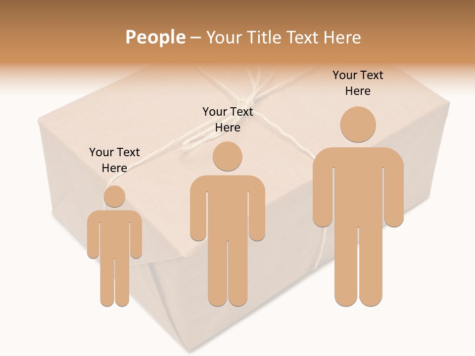 A Brown Box With A Brown String Tied Around It PowerPoint Template