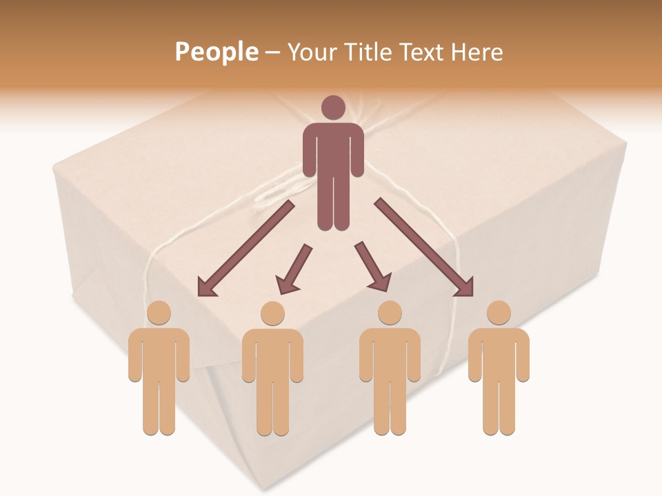 A Brown Box With A Brown String Tied Around It PowerPoint Template