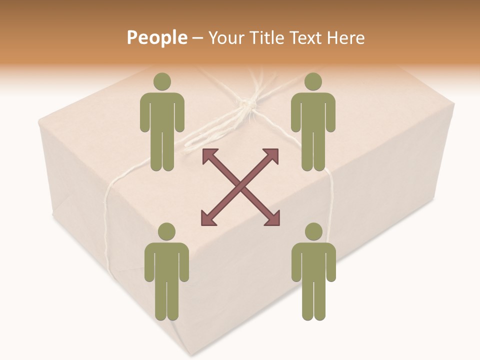 A Brown Box With A Brown String Tied Around It PowerPoint Template