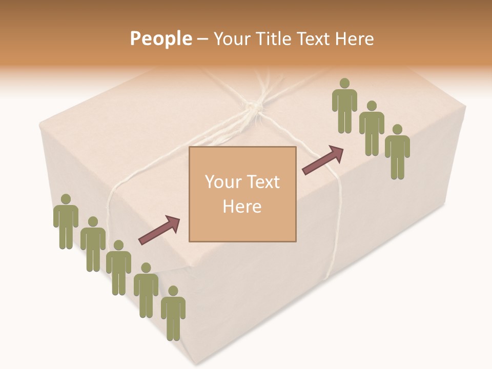 A Brown Box With A Brown String Tied Around It PowerPoint Template