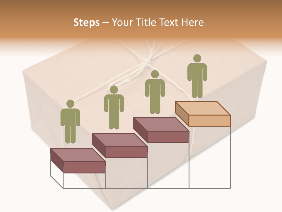 A Brown Box With A Brown String Tied Around It PowerPoint Template