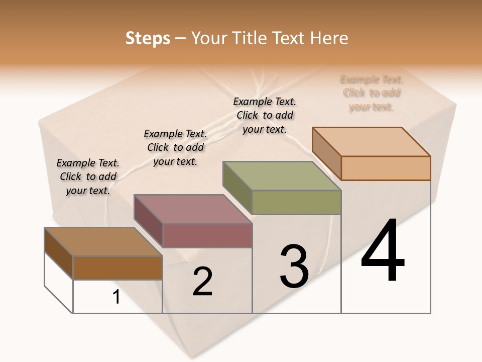 A Brown Box With A Brown String Tied Around It PowerPoint Template
