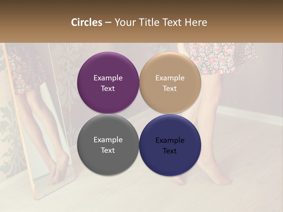A Woman Standing In Front Of A Mirror PowerPoint Template