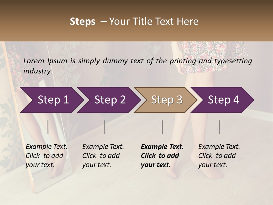 A Woman Standing In Front Of A Mirror PowerPoint Template