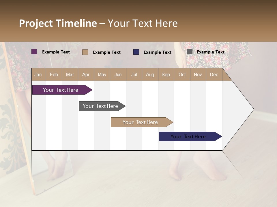 A Woman Standing In Front Of A Mirror PowerPoint Template