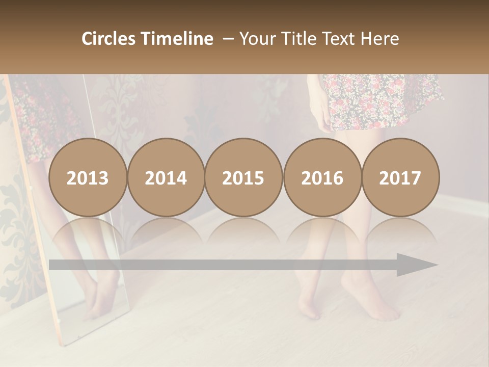 A Woman Standing In Front Of A Mirror PowerPoint Template