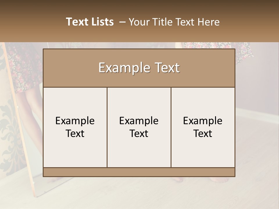A Woman Standing In Front Of A Mirror PowerPoint Template