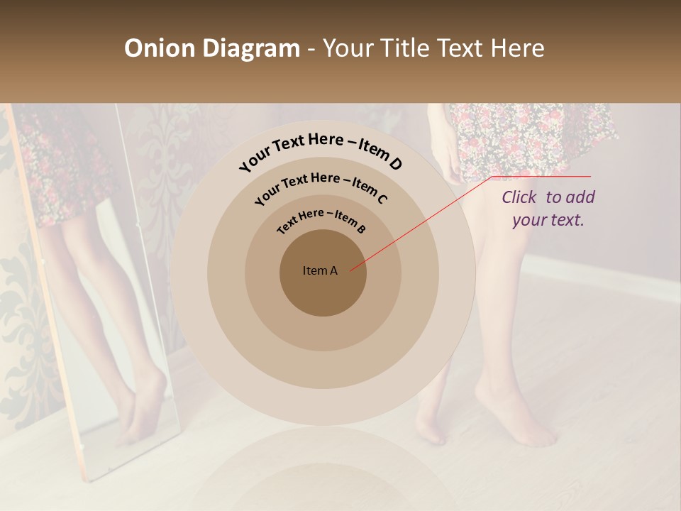 A Woman Standing In Front Of A Mirror PowerPoint Template