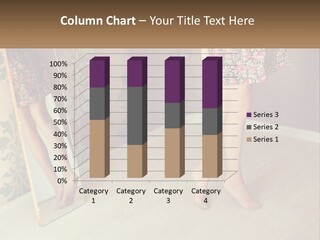 A Woman Standing In Front Of A Mirror PowerPoint Template