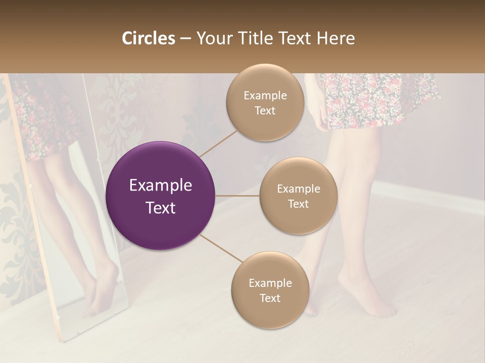 A Woman Standing In Front Of A Mirror PowerPoint Template