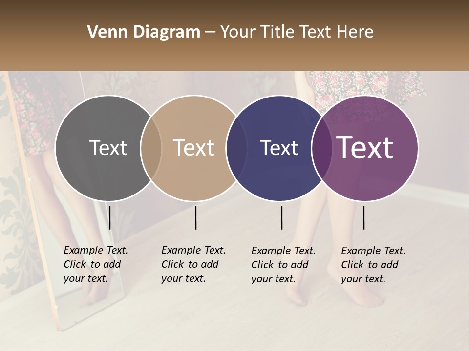 A Woman Standing In Front Of A Mirror PowerPoint Template