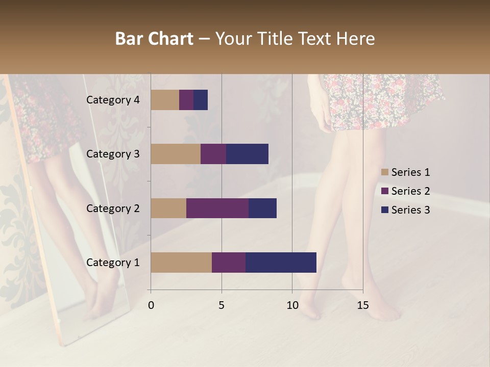 A Woman Standing In Front Of A Mirror PowerPoint Template
