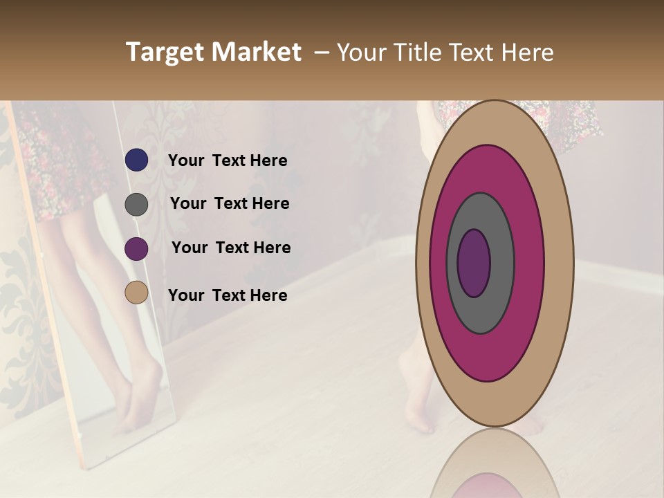 A Woman Standing In Front Of A Mirror PowerPoint Template