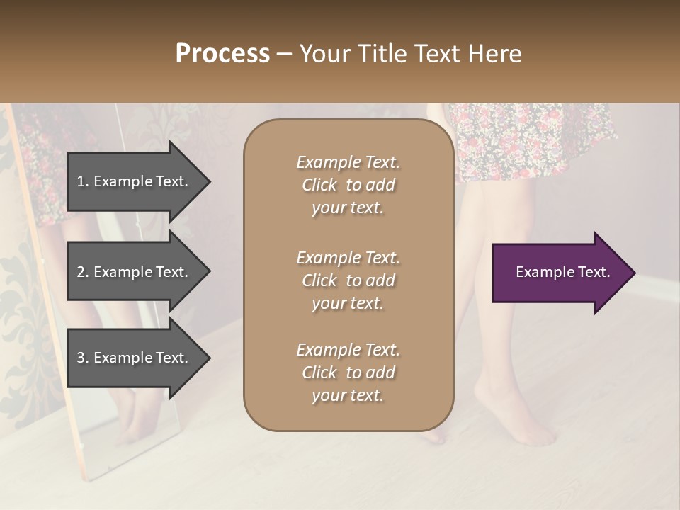 A Woman Standing In Front Of A Mirror PowerPoint Template