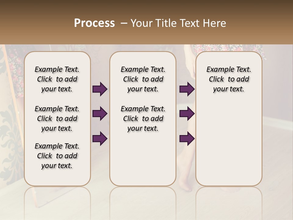 A Woman Standing In Front Of A Mirror PowerPoint Template