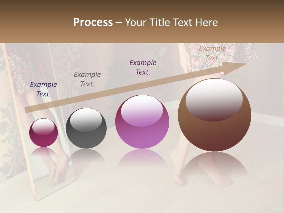 A Woman Standing In Front Of A Mirror PowerPoint Template