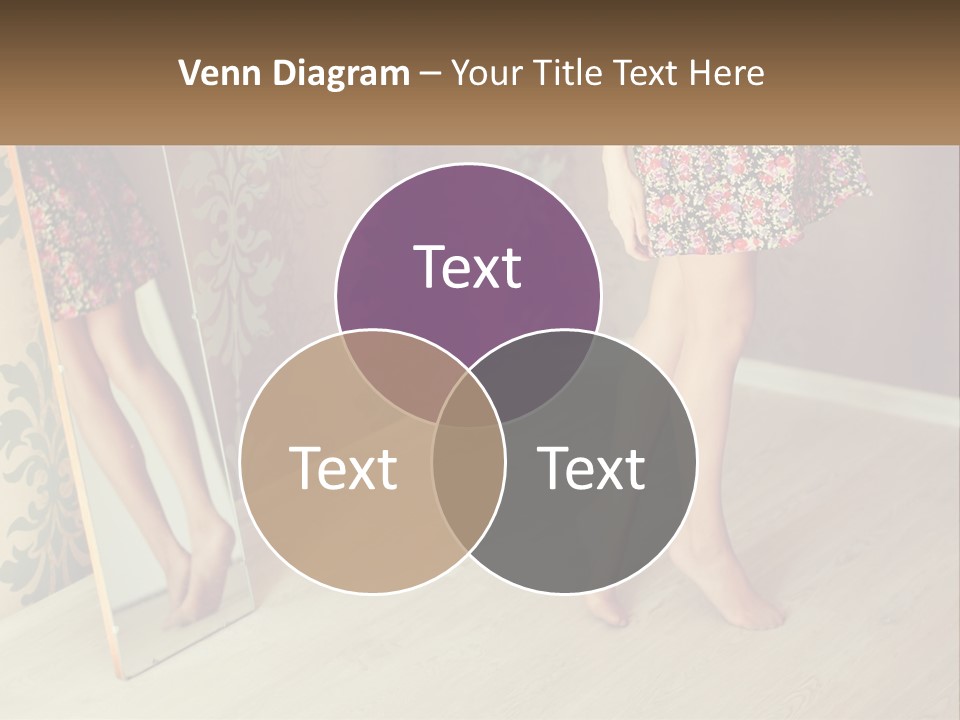 A Woman Standing In Front Of A Mirror PowerPoint Template